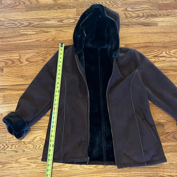 Marvin Richards women’s large coat, faux suede leather and faux fur. - Picture 5 of 8